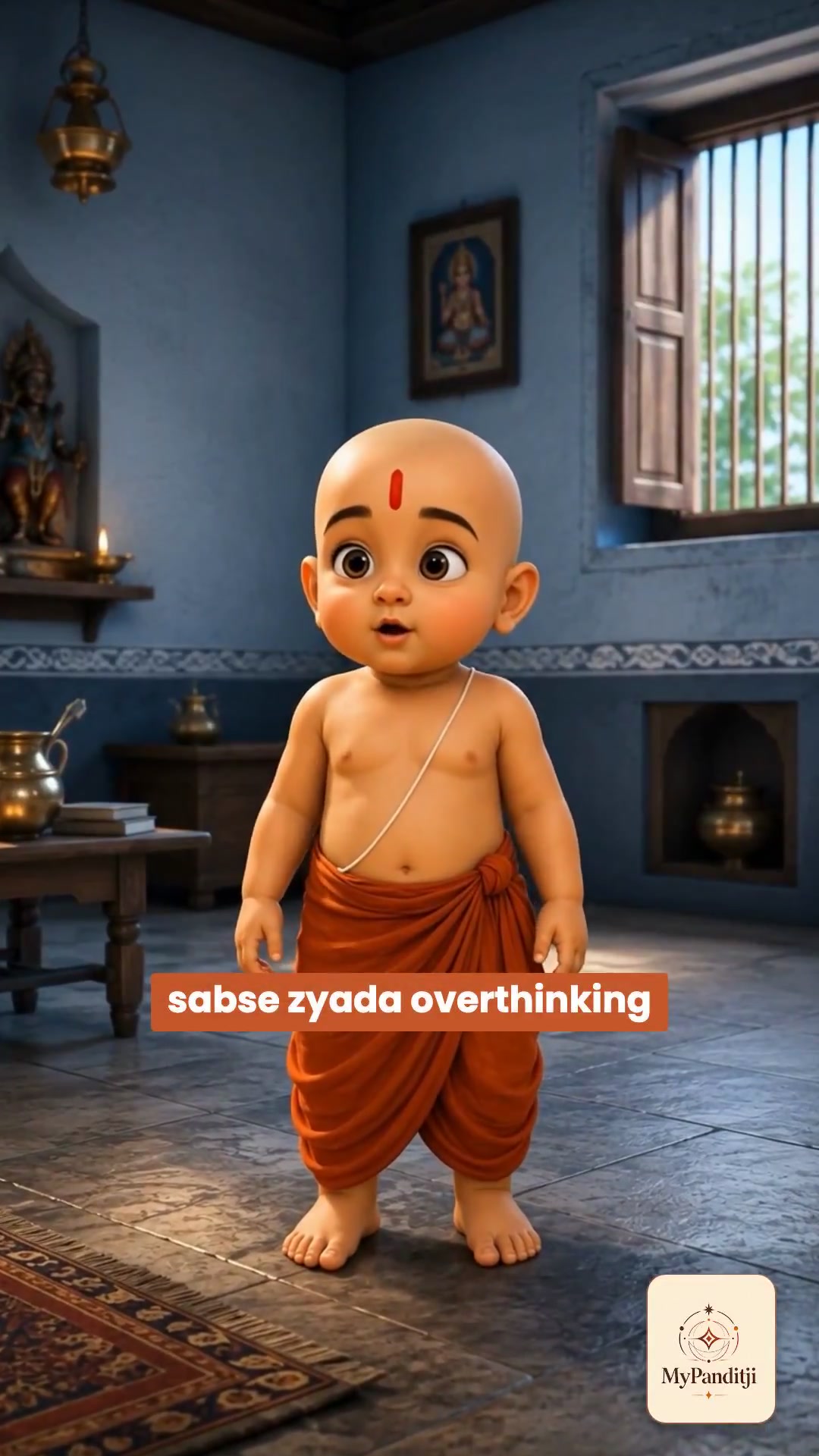Pandit Kid AI Animation